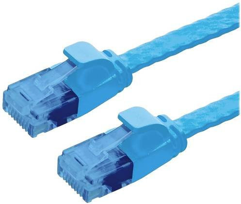 VALUE Patchkabel Kat.6A UTP extra-flach Blau, Länge: 3 m - Bild 1