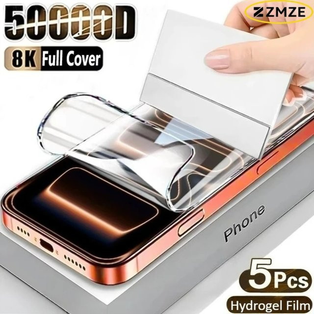 SnakeGlass Hydrogel Displayschutzfolie für iPhone 11 bis iPhone 17 Pro Max, transparente Schutzfolie mit glatter Textur und HD-Qualität - Bild 1