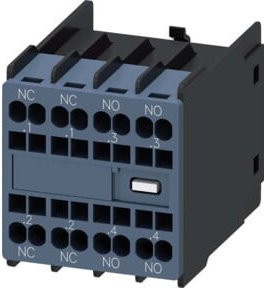 Siemens Indus.Sector Hilfsschalterblock 2S+2Ö, Baugröße S00, Schwarz/Grau, 3RH2911-2HA22 - Bild 1