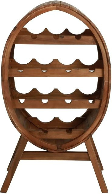 vidaXL Weinregal aus Akazienholz Massiv in Braun für 13 Flaschen, B/T/H: 90 x 30 x 30 cm - Bild 1