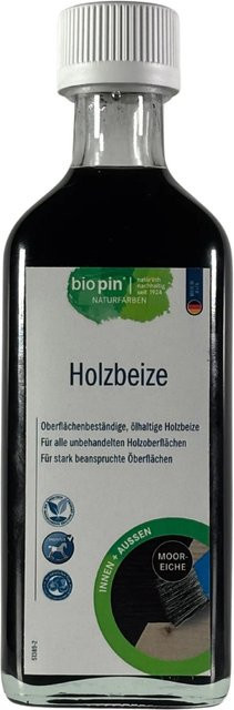 Biopin Holzbeize Mooreiche braun wasserabweisend lösemittelbasiert 0,25 l - Bild 1