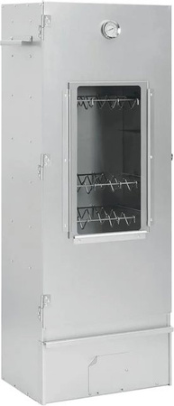 vidaXL Räucherofen mit Kaltrauchgenerator aus verzinktem Stahl in Silber mit Thermometer