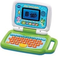Vtech 2-in-1 Touch-Laptop Lerncomputer in Grün/Blau mit Tieren, Buchstaben, Zahlen und Liedern