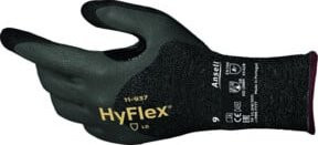 Ansell Hyflex 11-937 Nitril-Arbeitshandschuh in Schwarz-Grau, Größe 9 - Bild 1