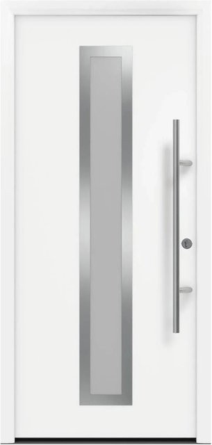 EcoStar Haustür Isopro Secur IPS 700S mit Glaseinsatz, Verkehrsweiß, B/H: 110 x 210 cm, DIN Rechts - Bild 1