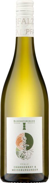 Ruppertsberger Weinkeller Chardonnay Weißburgunder Weißwein, Pfalz, trocken, 2024, 0,75 l - Bild 1