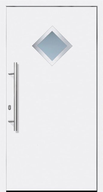 Aluminium-Haustür PANTO modern Weiß Anschlag Links B: 110 cm, H: 210 cm - Bild 1