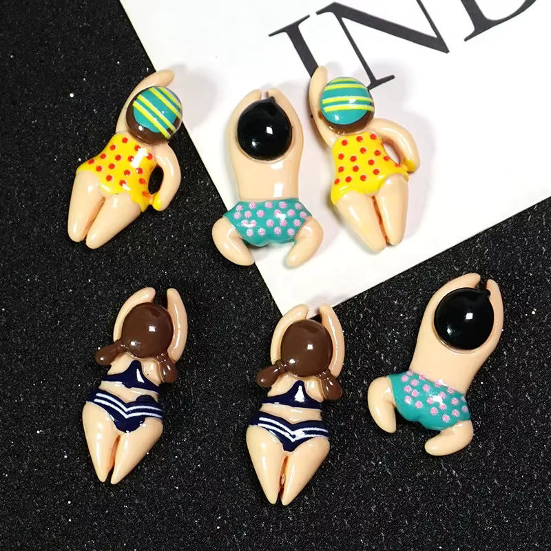 6er Set Cartoon Schwimmfiguren aus Kunstharz als bunte Kühlschrankmagnete und Wohnaccessoires - Bild 2