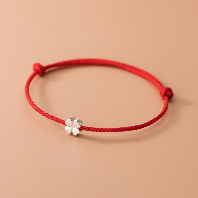 Armband 925 Silber, Blumen, Kleeblatt, Damen - Bild 1