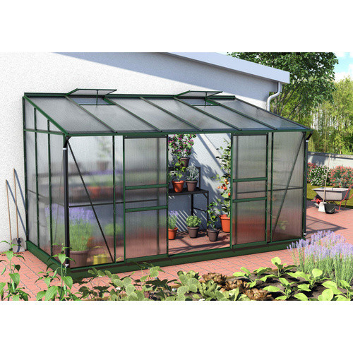 VITAVIA Gewächshaus Osiris aus Aluminium und Kunststoff in Grün mit 7,8 m² Fläche und winterfester Konstruktion - Bild 2