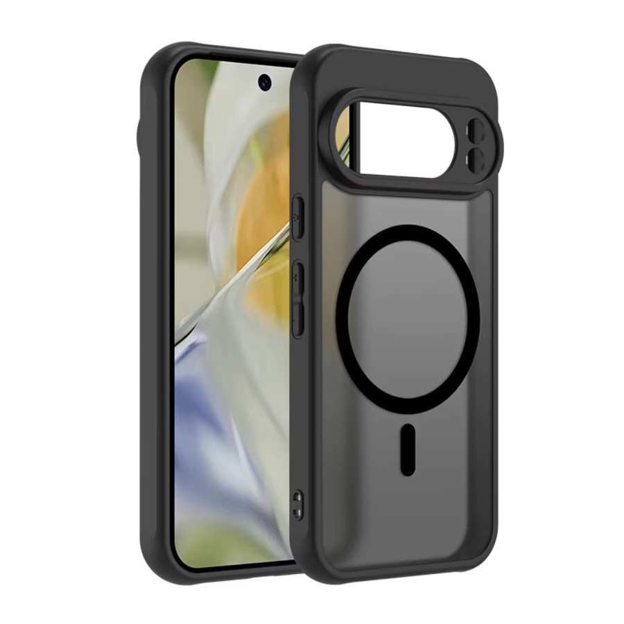 Loobival Matte Armor Hard Case für Google Pixel 10 Pro XL in Schwarz mit magnetischer kabelloser Ladefunktion und stoßfestem Schutz - Bild 4