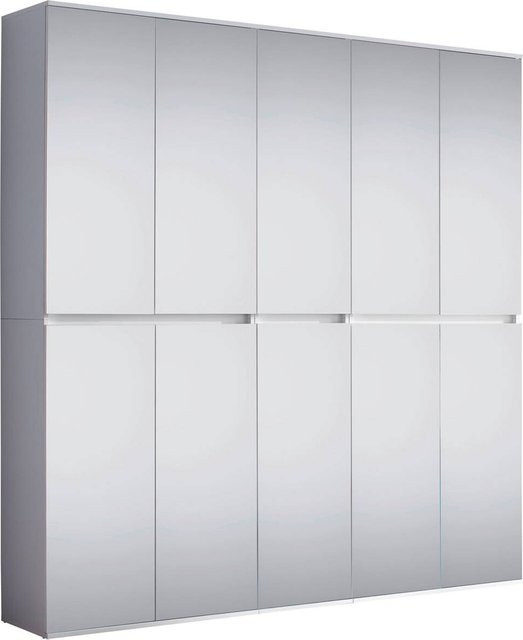 Trendteam Garderobenschrank Mirror in Weiß mit Spiegeltür, B/H/T: 185 x 191 x 34 cm - Bild 1