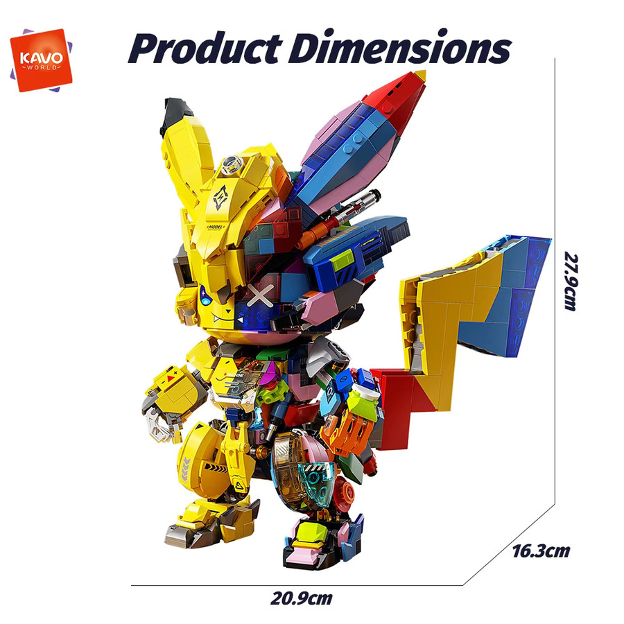 KAVOWORLD Mecha Anime Baustein-Set, Actionfigur, mit Beleuchtung, 1505 Teile - Bild 2