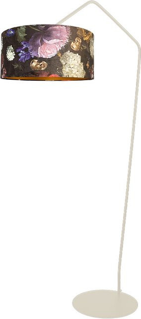 Masterlight Arch XL 191 Stehleuchte in Perlweiß mit Samt-Blumen-Design - Bild 1
