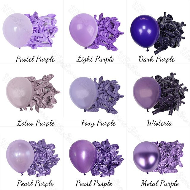 Lila Latexballons in Pastell-Lavendel für Hochzeiten, Geburtstage und Party-Dekoration - Bild 1