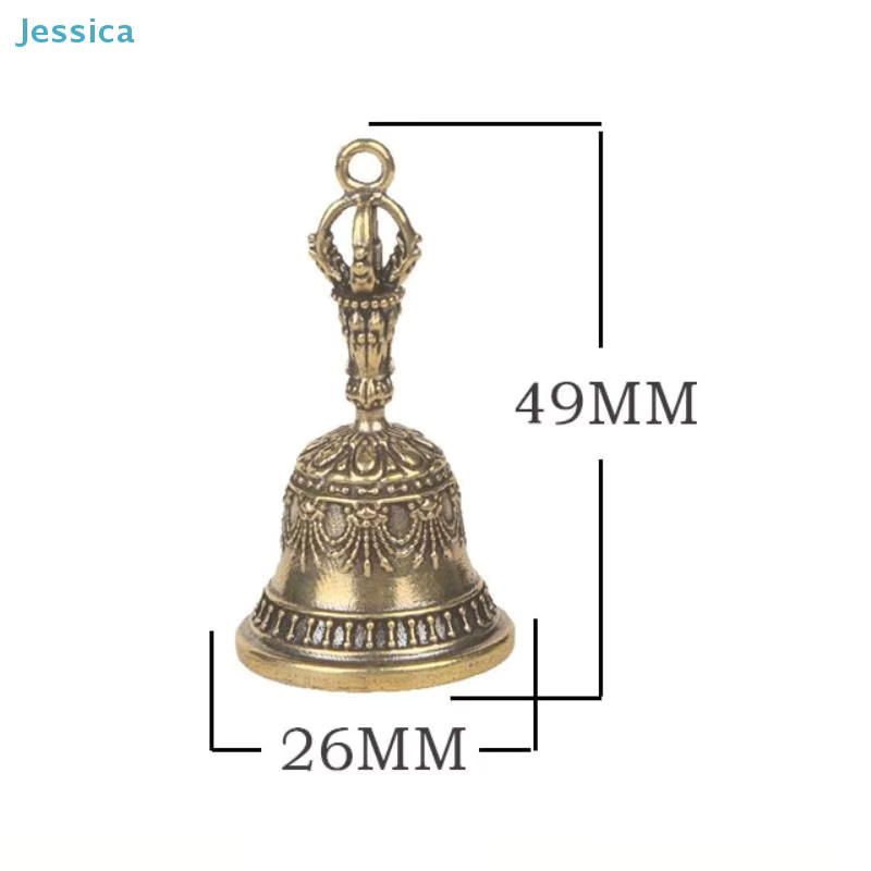 Jessica Glockenanhänger, Messing, Gold, Vintage - Bild 2