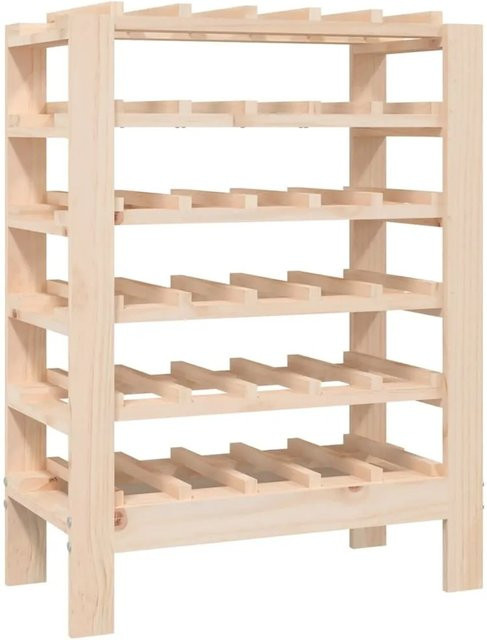 vidaXL Weinregal aus Massivholz Kiefer in Braun, B/T/H: 61,5 x 30 x 82 cm - Bild 1