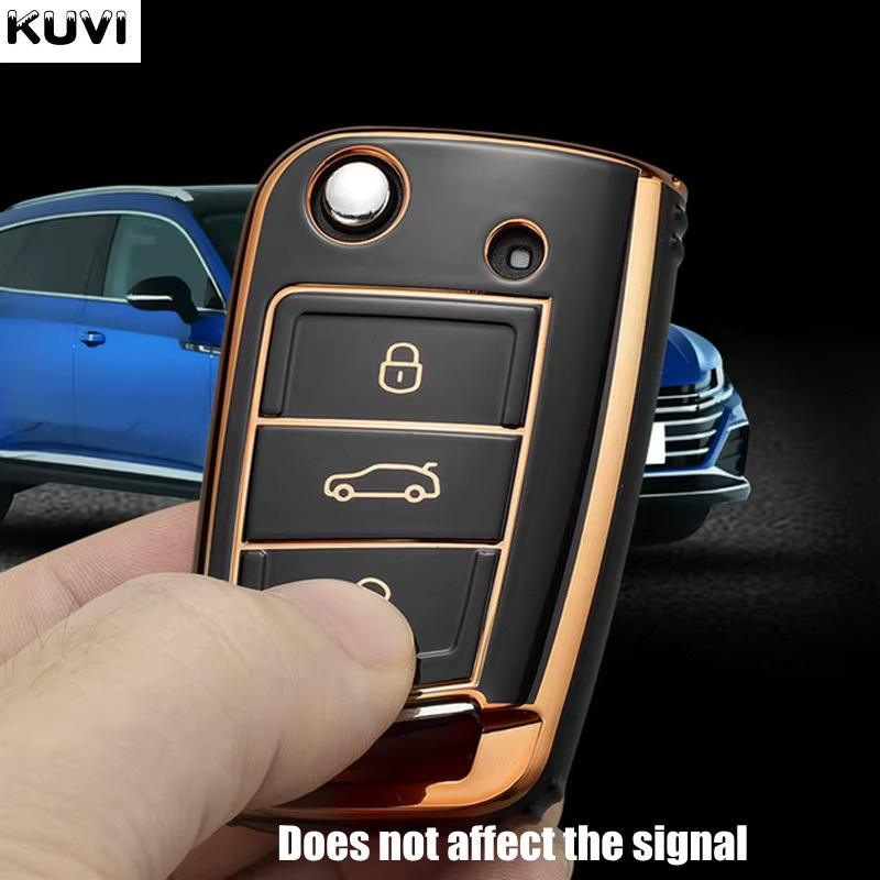 Kuvi TPU Schlüsselhülle für VW Golf 7 MK7, Tiguan MK2, SEAT Ateca, Leon FR2, Ibiza und Skoda Octavia A7 - Bild 5