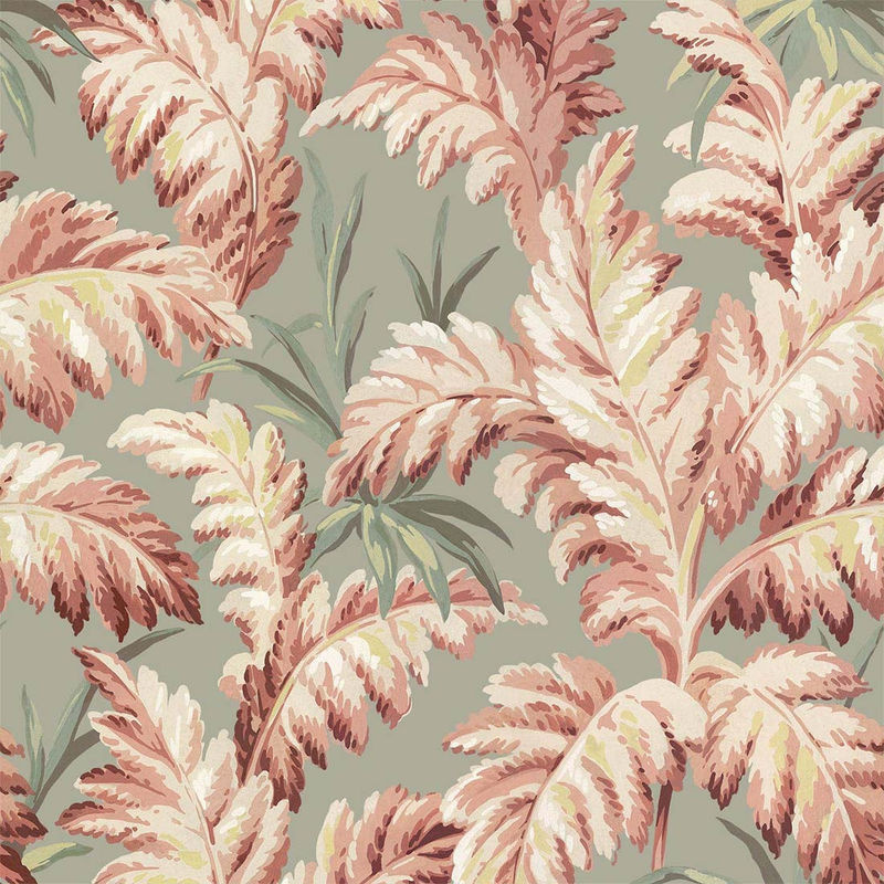 House of Hackney Tapete Pluma Eau De Nil Mural mit floralem Naturmotiv in Pink, Weiß und Multicolour, Breite: 5,4 m, Höhe: 3,0 m - Bild 2