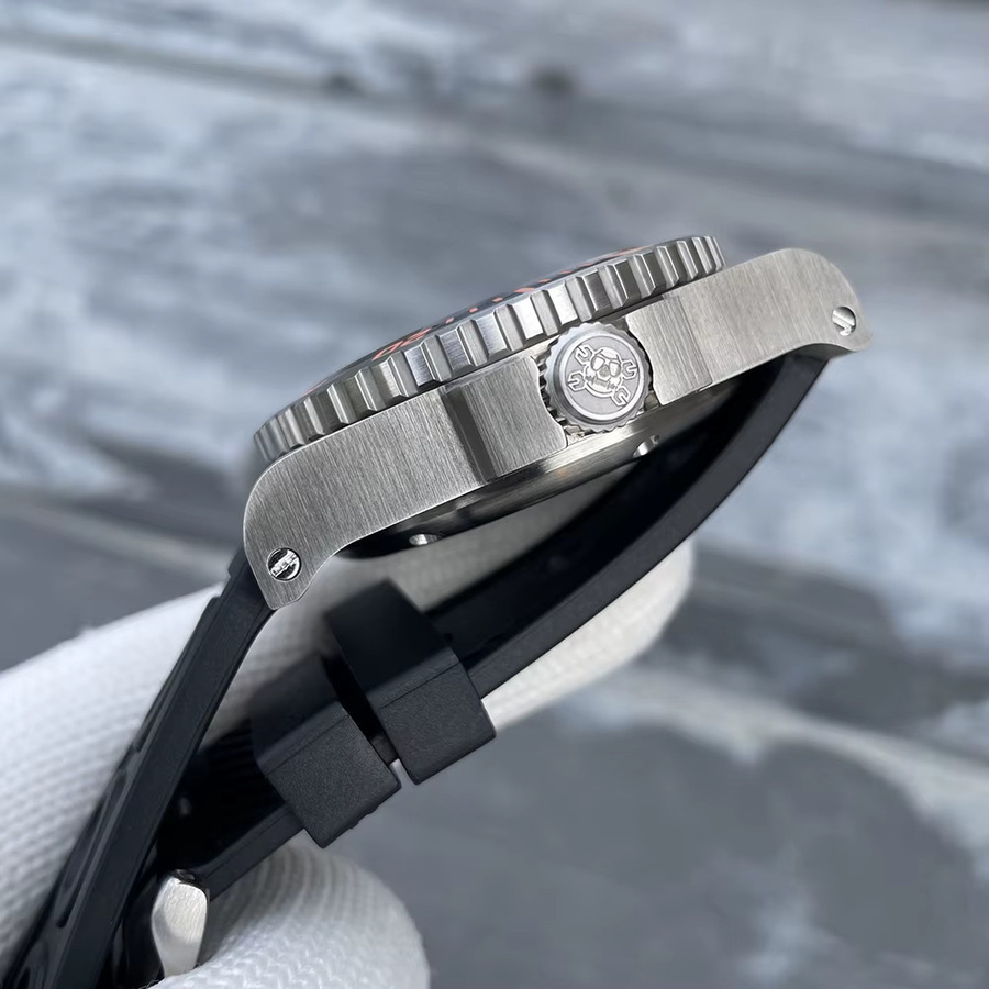 STEELDIVE Taucheruhr, Automatik, Edelstahl, Orange, Keramiklünette, 46,5 mm, Unisex - Bild 1