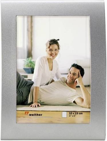 walther+ design TP015S Bilder Wechselrahmen Silber aus Metall mit Acrylscheibe, Papierformat: 10 x 15 cm - Bild 1