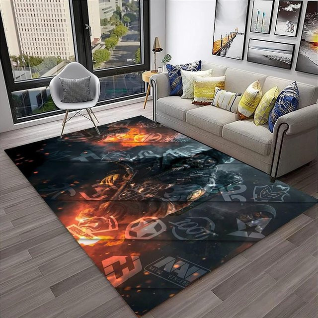 Vestige of Water Gamer Teppich für Kinder und Gamer, rutschfeste und waschbare Bodenmatte aus Polyester, Mehrfarbig, B/T: 60 x 40 cm - Bild 1