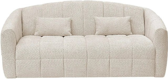 Vente-unique Schlafsofa Retuna in Beige mit Bouclé-Bezug und Sitzbreite: 200 cm - Bild 1