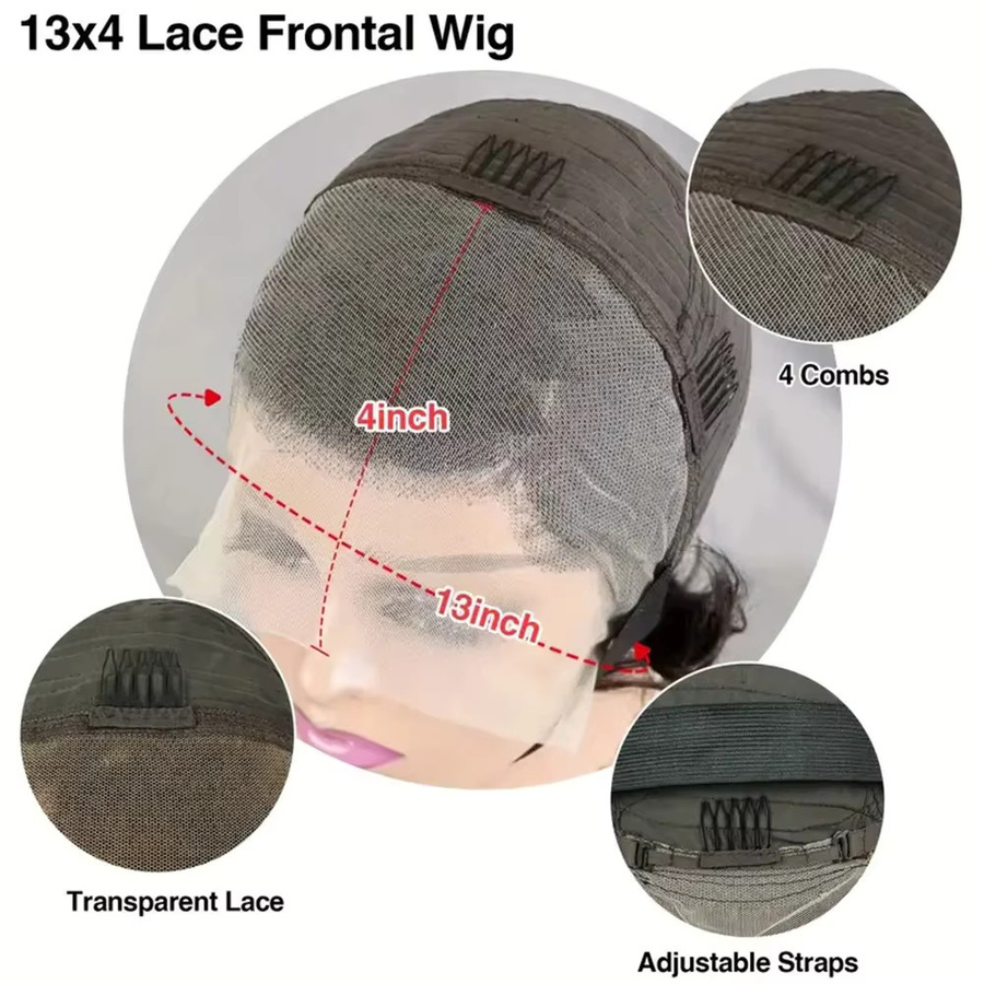 OYM HAIR Lace-Front Echthaar-Perücke, kurze Pixie, lockiges Remy-Haar, Damen - Bild 3