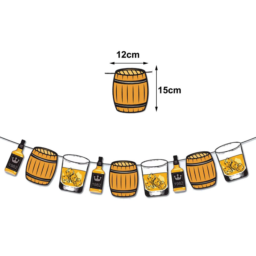Oktoberfest Party Dekoration Set von PartiesTour mit Bier Banner, Ballons und Kuchen Topper für deinen deutschen Bier Geburtstag - Bild 2