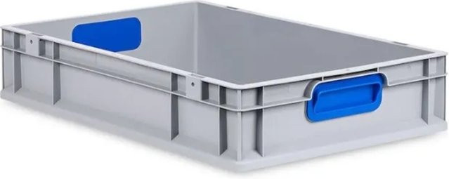 PROREGAL Eurobox Nextgen Color Transportbox mit Griffen und glattem Boden, Blau, H x B x T: 12 x 40 x 60 cm, 23 Liter - Bild 1