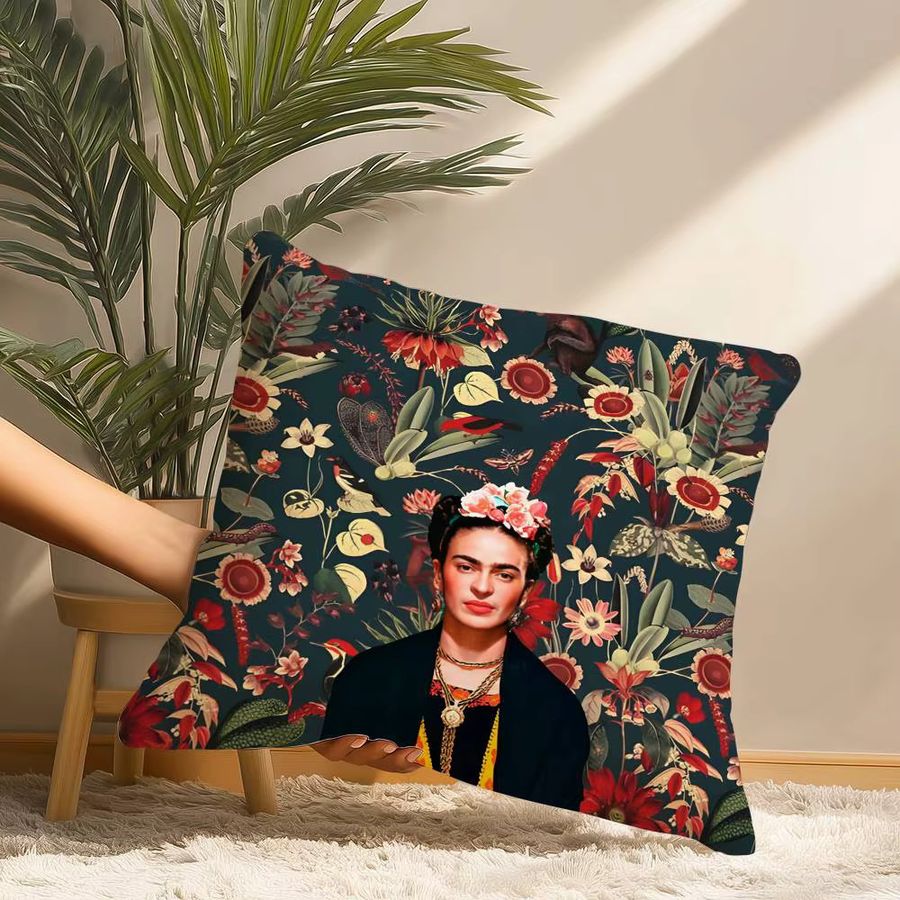 FridaS Art Kissenbezug mit Plüschdruck im ästhetischen Design für dein Sofa und deine Heimdekoration - Bild 3