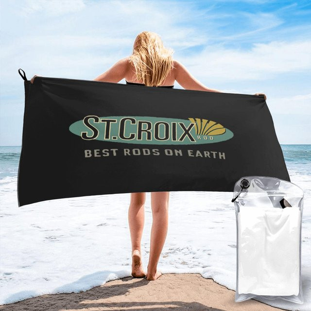 St Croix Strandtuch aus weicher Mikrofaser in Schwarz, schnelltrocknend und saugfähig, B/H: 70 x 140 cm - Bild 1