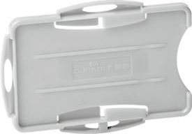 Durable Ausweishalter Eco für 2 Karten aus recyceltem Kunststoff, Grau, B: 54 mm, H: 87 mm, 10 Stück - Bild 1