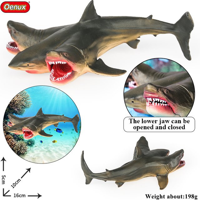 Oenux Savage Marine Sea Overlord, 3-köpfiger Hai Megalodon, Actionfigur - Bild 1