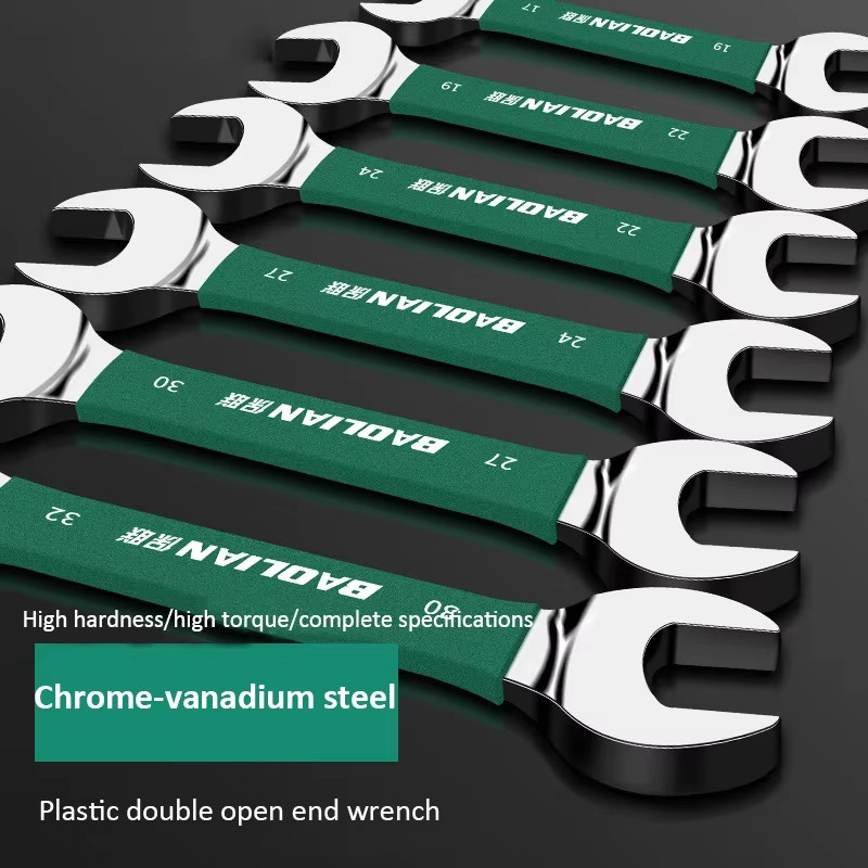 Doppelter Kombinationsschlüssel aus Chrom-Vanadium in Silber, Set 6-32mm - Bild 2