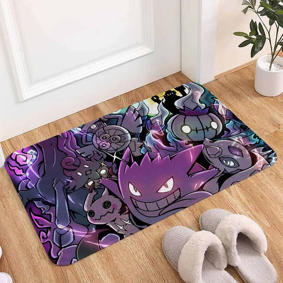 Kayou Gengar Fußmatte aus Polyester, lila, rutschfest, B/T: 60 x 40 cm - Bild 3
