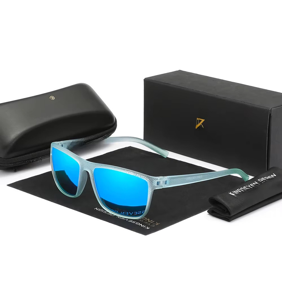 KINGSEVEN Sonnenbrille, Vollrand, quadratisch, blau, Unisex, Kunststoff - Bild 2