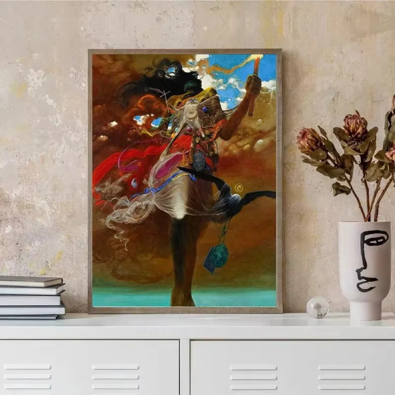 Abstrakte Leinwandkunst von Zdzislaw Beksinski in Mehrfarbig als Wanddekoration - Bild 2