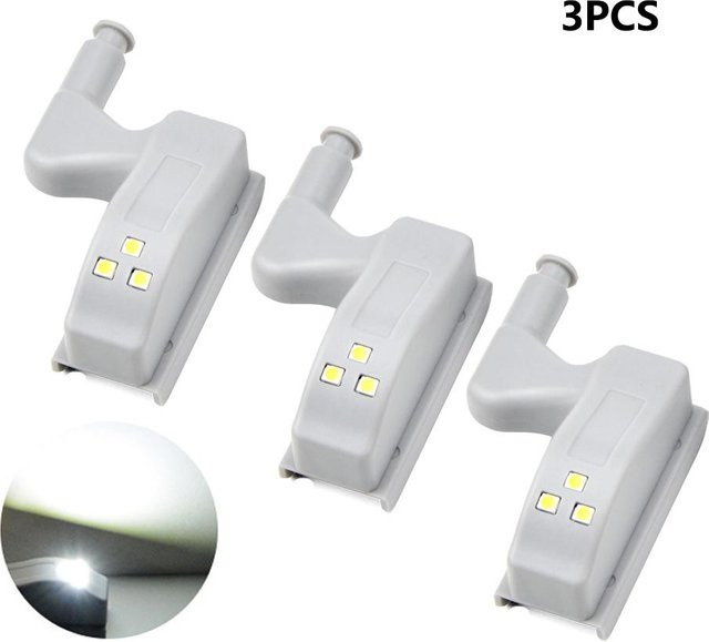 Lcamaw Lighting LED Schrankbeleuchtung mit Bewegungssensor, 3er Set, Weiß - Bild 1