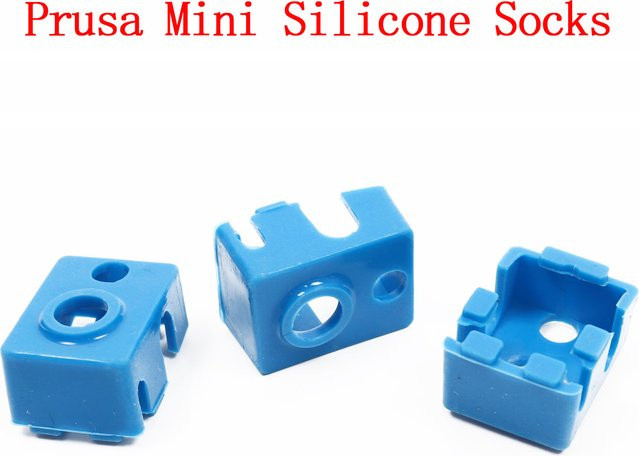 3er-Set Prusa Mini Silikonsocken für den Heat Block des 3D-Drucker-Extruders in Blau - Bild 1