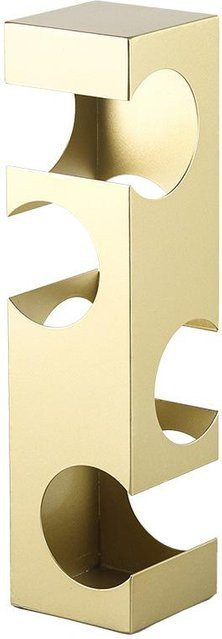 Abstraktes geometrisches Weinregal aus Metall als dekoratives Kunstobjekt für Wohnzimmer und Gastronomie, B/T/H: 40 x 10 x 10 cm - Bild 1
