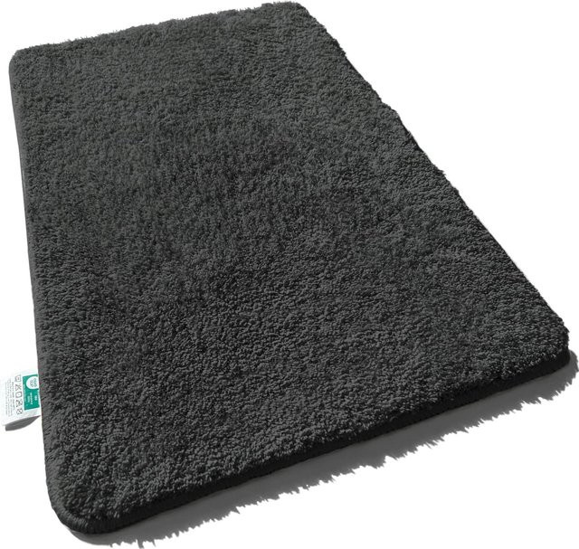 Casa Pura Badematte Sky Uni aus Mikrofaser in Deep Black, rechteckig und modern - Bild 1