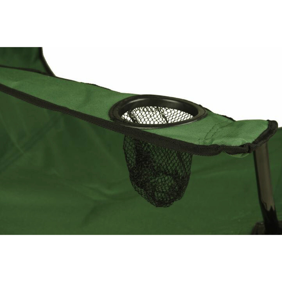 VCM Campingstuhl grün mit Armlehnen und Getränkehalter aus Stahlrohr, H: 90 cm, B: 47 cm, T: 47 cm - Bild 4