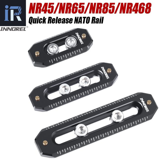 INNOREL Schnellspann-NATO-Schiene aus Aluminiumlegierung in Schwarz mit 1/4 Zoll Schrauben und Sicherheitsnadeln - Bild 1