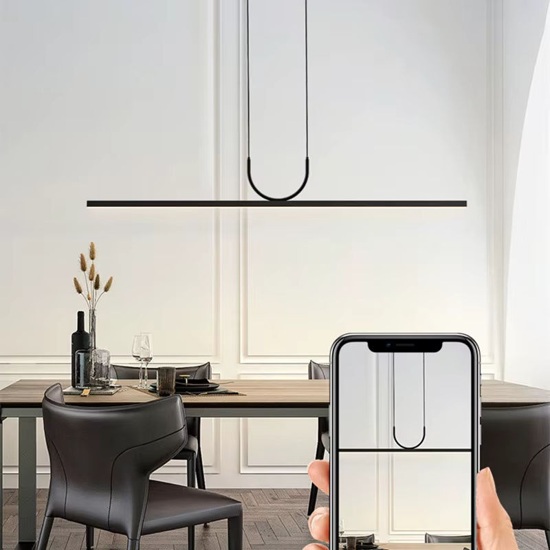 Moderne LED-Pendelleuchte von MZISOSOD in Schwarz für Esszimmer und Küche - Bild 4