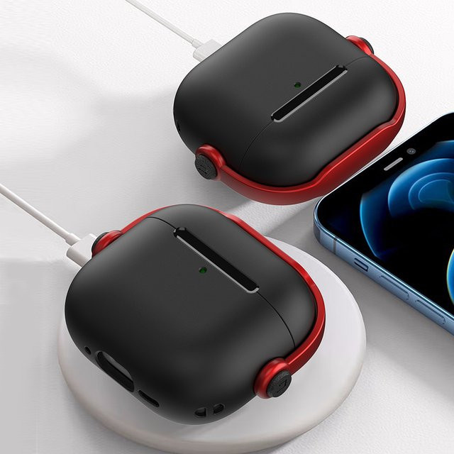 CASPTM Silikonhülle für Apple AirPods 1 2 3 4 und AirPods Pro 2 mit integriertem Telefonhalter - Bild 1