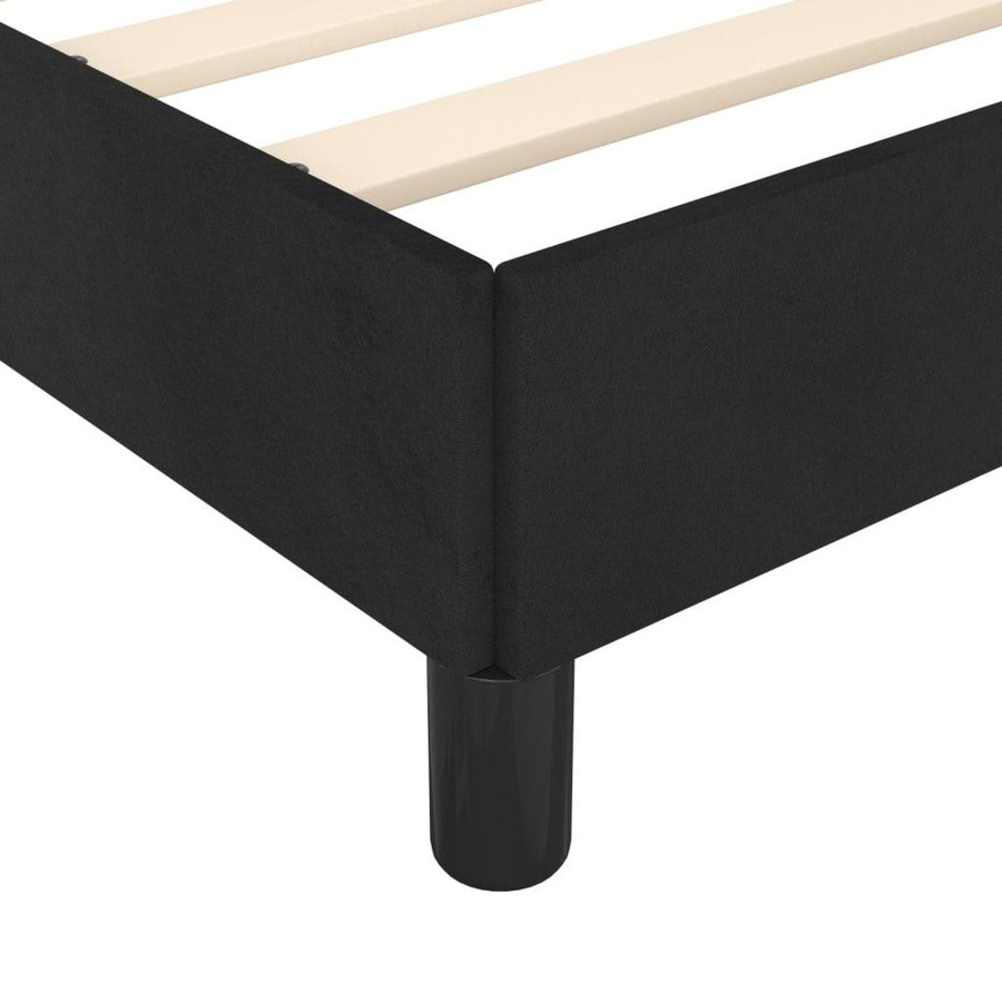 vidaXL Bettgestell mit Kopfteil aus Samt in Schwarz, B/T: 200 x 200 cm - Bild 4