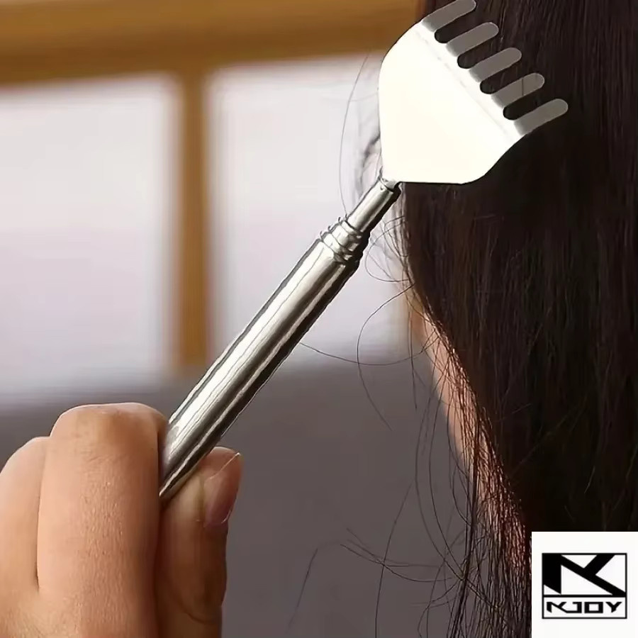 kkjoy Tragbarer Teleskop-Kratzer aus Edelstahl, Unisex - Bild 3