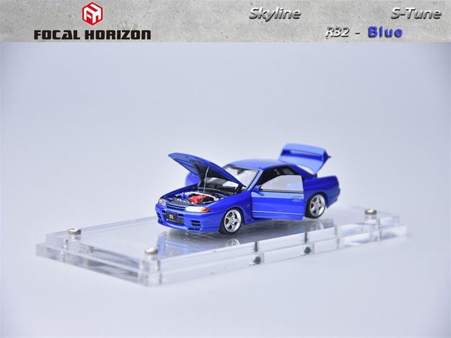 Linyi toy car Skyline R32 S-Tune Blau, Diecast Modellauto, 1:64, ab 14 Jahre - Bild 1