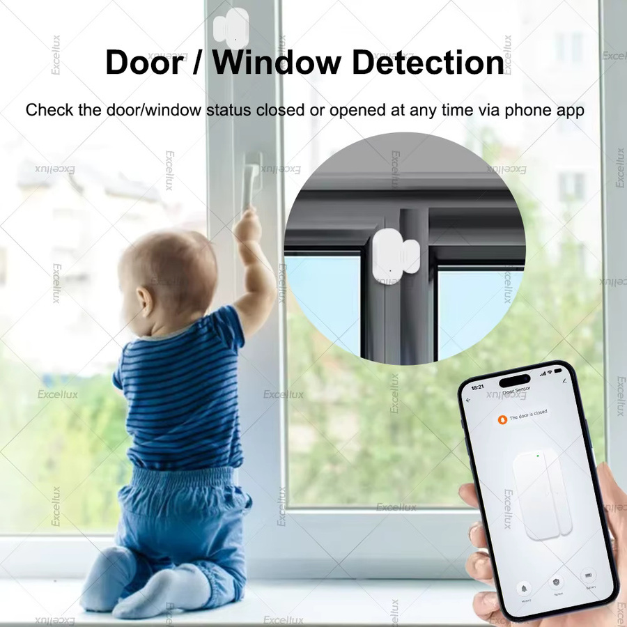 Zigbee Tür-Fenster-Sensor in Weiß für Alexa, Google Home und Home Assistant zur Einbrucherkennung und Automatisierung - Bild 2